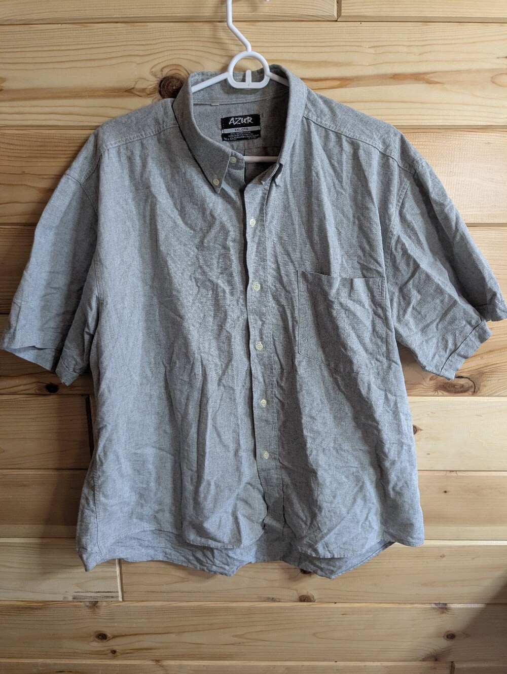 ⭐3/$10⭐Azur 2XL/2 TG Gray Button Down Short Sleeve Shirt